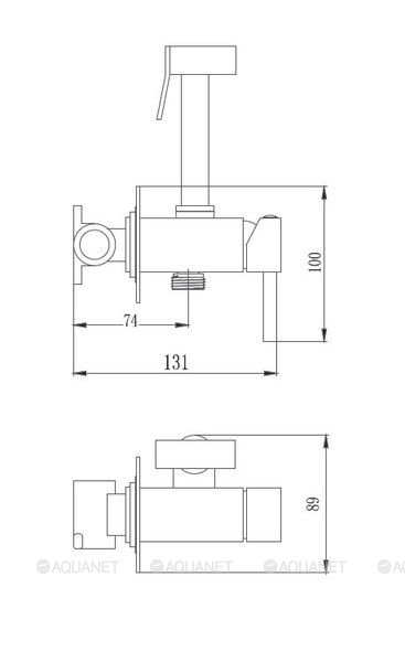 HAIBA Смеситель с гигиеническим душем хром HB5512