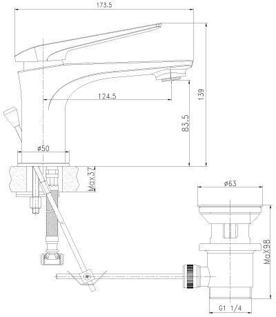 LeMark LM5906CW "ALLEGRO" Смеситель для умывальника хром/белый