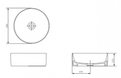 Раковина CERSANIT CREA 38, RING