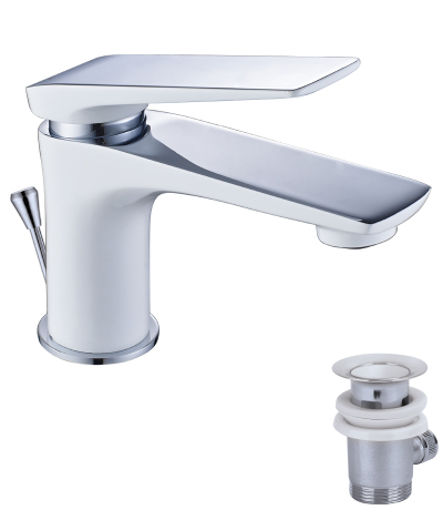LeMark LM5906CW "ALLEGRO" Смеситель для умывальника хром/белый