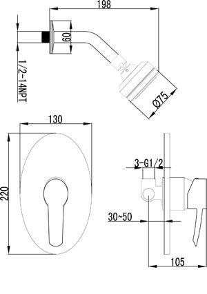 Lemark Atlantiss LM3220C Смеситель для душа