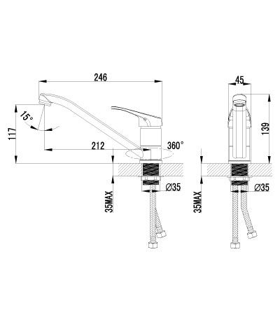 Смеситель для кухни LEMARK PARTNER LM6554C