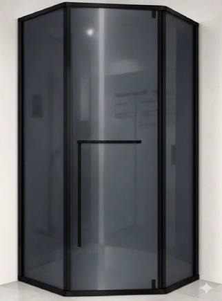 STELLA 90x90 Душевое ограждение 2301-3 черный