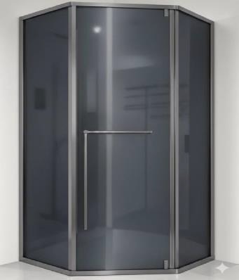 STELLA 90x90 Душевое ограждение 2301-3 графит