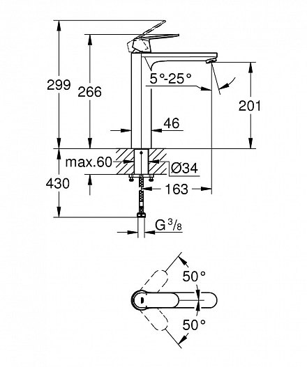 GROHE Eurosmart Cosmopolitan Смеситель для раковины (23921000)