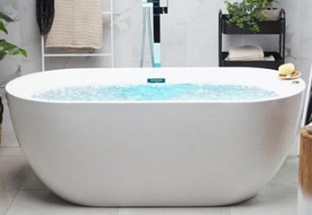Отдельностоящая акриловая ванна Minotti Deluxe 1700*750 matt white