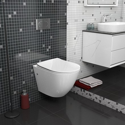 Grossman Унитаз подвесной GR-4411SQC Tornado безободковый 520x360x400