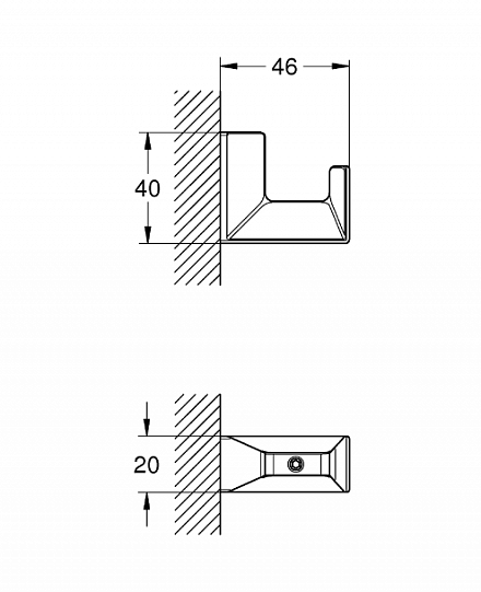 GROHE Selection Cube Крючок для банного халата (40782000)