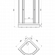 Тритон Душевое ограждение "Лайт 90*90 А" 900x900x1910 1/4 круга, низкий поддон