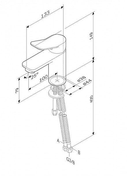 AmPm Смеситель для умывальника X-Joy черный F85A02122