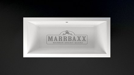 Каменная ванна Marrbaxx Кристин, белого цвета, 185х85 