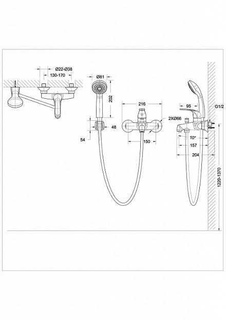 Bravat Fit Смеситель (F6135188CP-B-RUS)