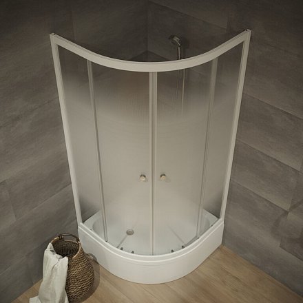 Тритон Душевое ограждение "Лайт 90*90 В" 900x900x2055 1/4 круга, средний поддон
