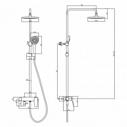 LeMark Bronx LM3762BL смеситель для ванны и душа