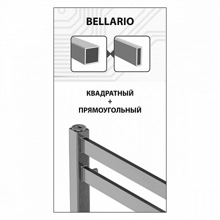 Lemark Полотенцесушитель Bellario черный П10 LM68810EBL 500x800 левый/правый