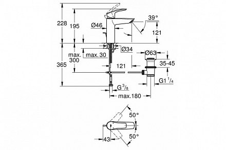 23322003 GROHE EuroSmart New Смеситель для раковины