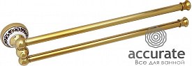 Полотенцедержатель трубчатый двойной Fixsen Bogema Gold FX- 78502AG