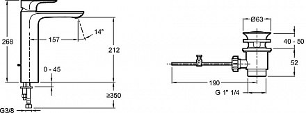 Jacob Delafon Aleo Смеситель для раковины, хром 