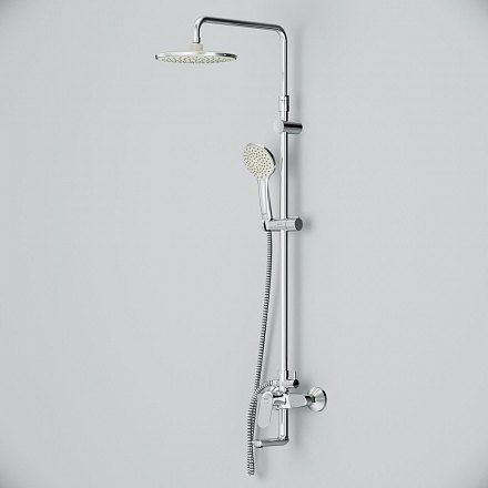 AmPm Душевая система Sunny, набор: смеситель для ванны/душа, верхний душ, ручной душ F0785C900