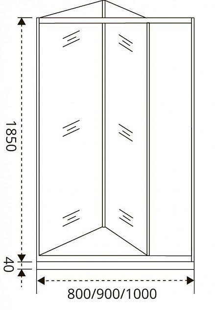 Душевая дверь BAS INFINITY SD-100-C-CH