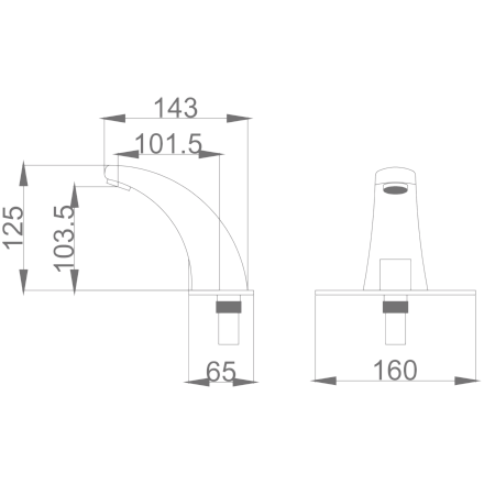 Смеситель для раковины Haiba HB 523, хром