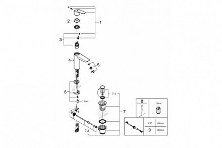 23322003 GROHE EuroSmart New Смеситель для раковины
