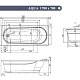 ВентоСпа Ванна AQUA LA 1700х700/1 +ножки