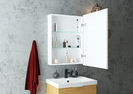 Зеркало-шкаф Континент Allure LED 600*800 правый с розеткой