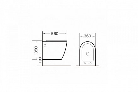 Grossman Унитаз подвесной GR-4411SQC Tornado безободковый 520x360x400