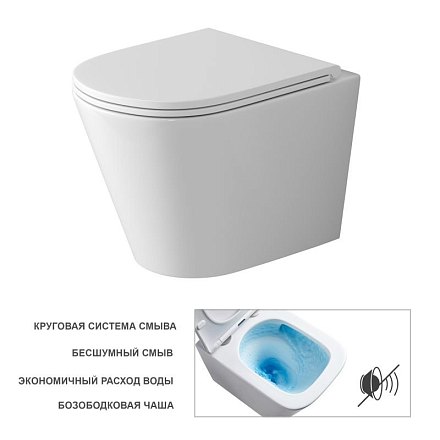 Унитаз подвесной Grossman GR-4478SQ Tornado 515х355х365