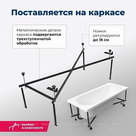 AQUANET Ванна LOTOS 170*75