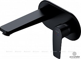 AmPm Gem, смеситель д/умывальника, монтируемый в стену, чёрный F90A72222