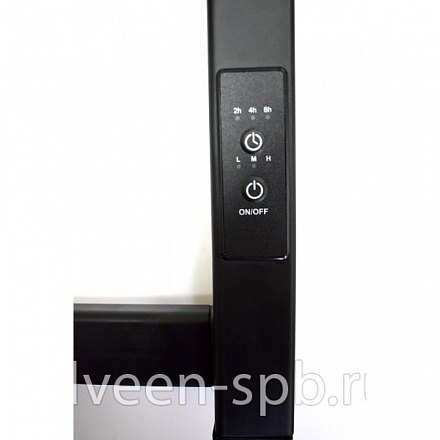 ДВИН полотенцесушитель электрический L plaza neo 80/50 Чёрный матовый