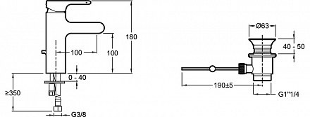 Jacob Delafon Singulier Смеситель для раковины E10860-CP
