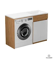 1 Марка Тумба Марсал 130 левый (Дуб Вотан белый) 