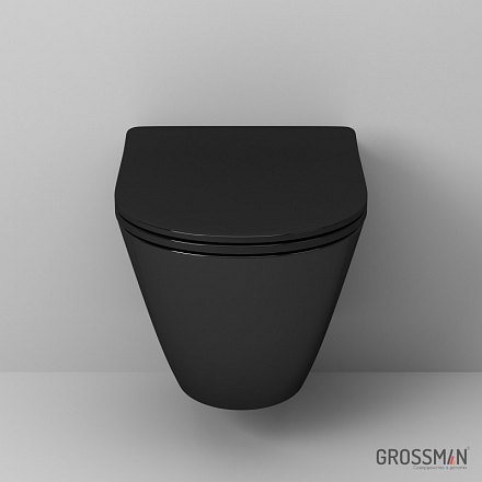 Унитаз подвесной Grossman GR-4411S черный глянец