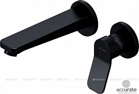 AmPm X-Joy, смеситель д/умывальника, монтируемый в стену F85A72622, чёрный 
