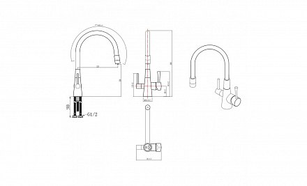 LeMark LM3075GM "Комфорт" Смеситель для кухни