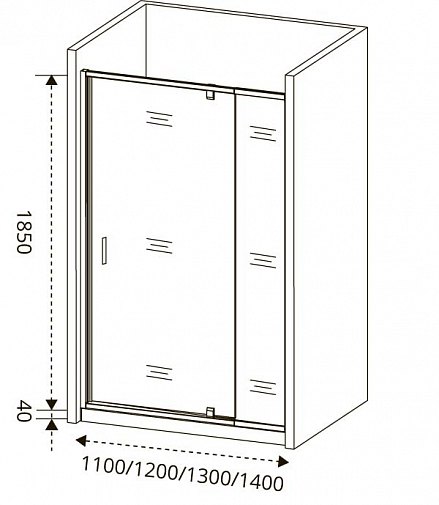 Душевая дверь BAS ORION WTW-PD-120-C-CH