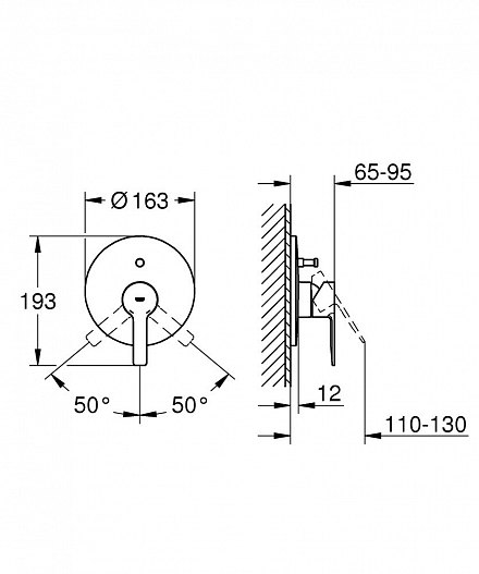 GROHE Lineare Смеситель для ванны (19297001)