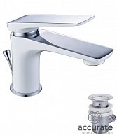 LeMark LM5906CW "ALLEGRO" Смеситель для умывальника хром/белый