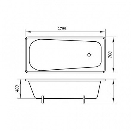 Ванна стальная ВИЗ Reimar 170*70 см с полимерным покрытием