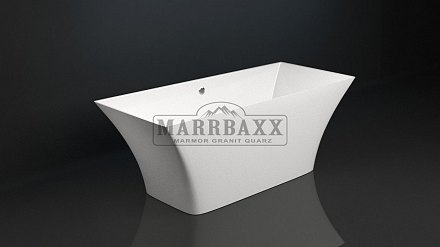 Каменная ванна Marrbaxx Франческо, белая, 163х69 см