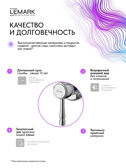 Lemark Pushkin LMF-8633B-C Смеситель для раковины, встраиваемый