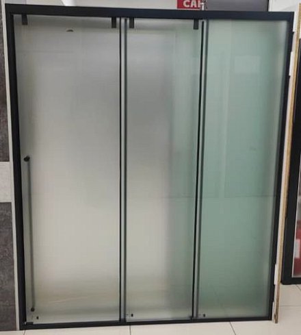 STELLA 100х200 см Душевое ограждение 7329 Черный